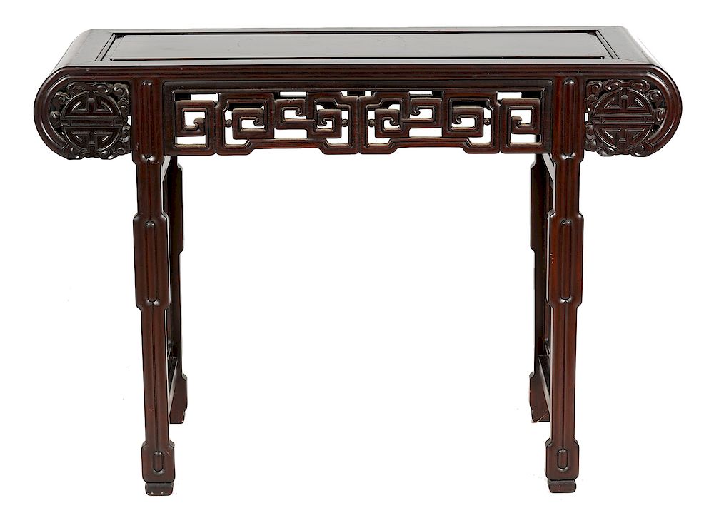 Appraisal: Chinese Altar Table with Greek Key Designs Chinese altar table