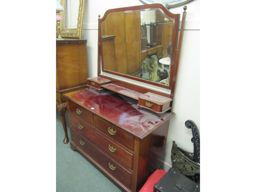 Appraisal: Edwardian mahogany dressing chest