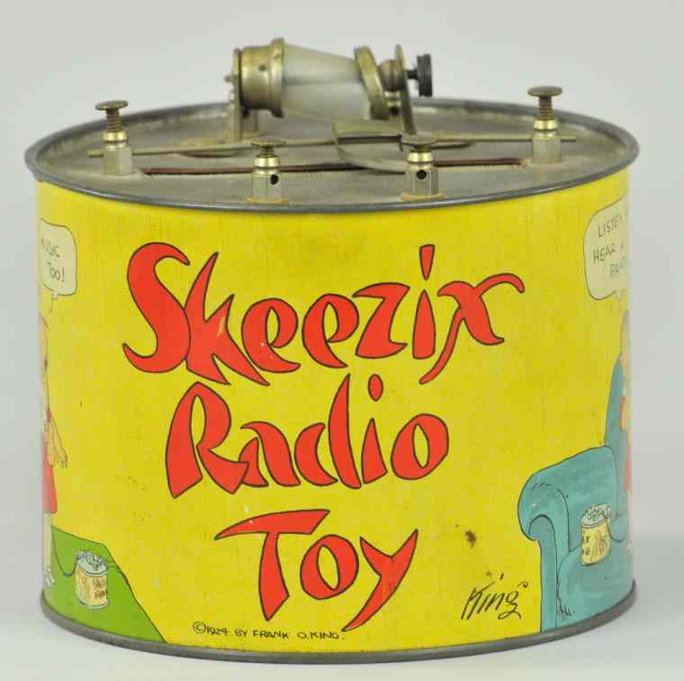 Appraisal: SKEEZIX RADIO TOY Skeezix was by Frank O King lithographed