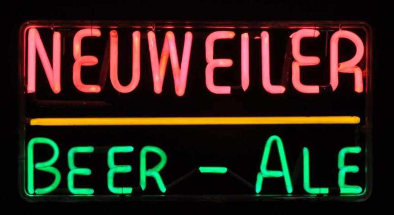 Appraisal: Neuweiler Beer Ale Neon Sign Description s Yellow pink and