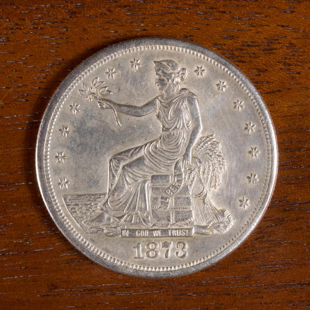 Appraisal: U S CARSON CITY SILVER TRADE DOLLAR -CC silver mm