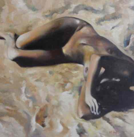 Appraisal: Oil on Canvas of Nude Woman Russian School From a