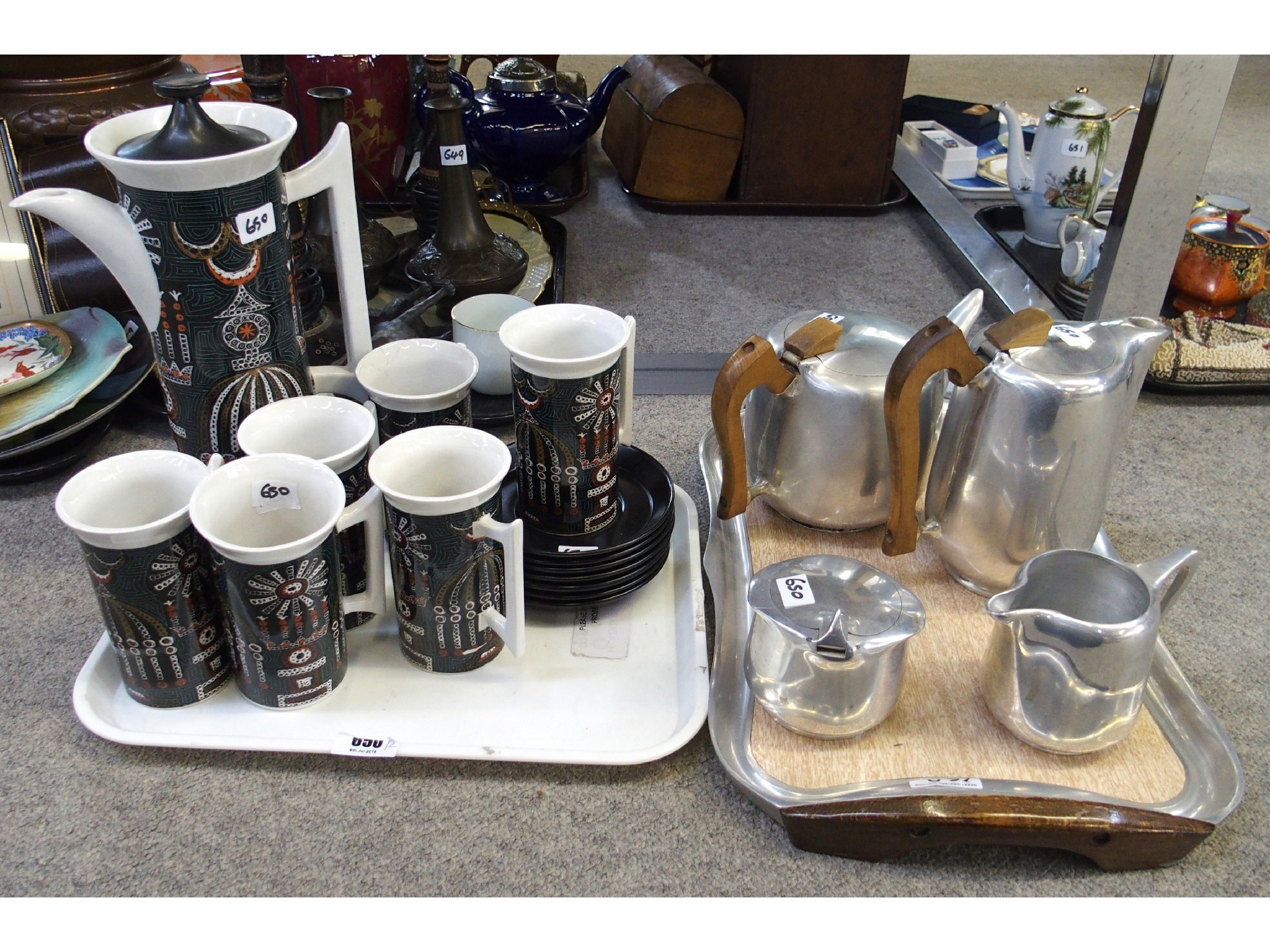 Appraisal: Portmeirion 'Magic City' coffee set designed by Susan Williams-Ellis together