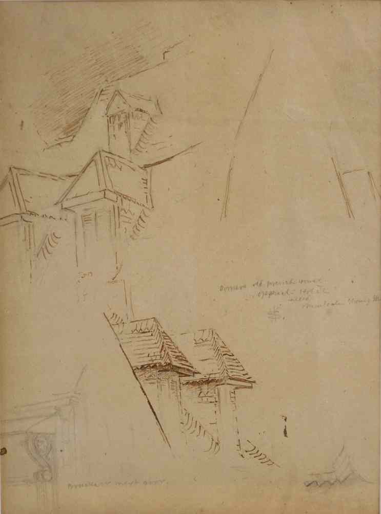 Appraisal: INK DRAWING - Architectural Studies from the Canadian Notebooks of