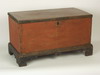 Appraisal: MINIATURE BLANKET CHEST - th C red and black painted