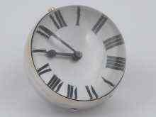 Appraisal: A white metal tests silver ball clock with eight day