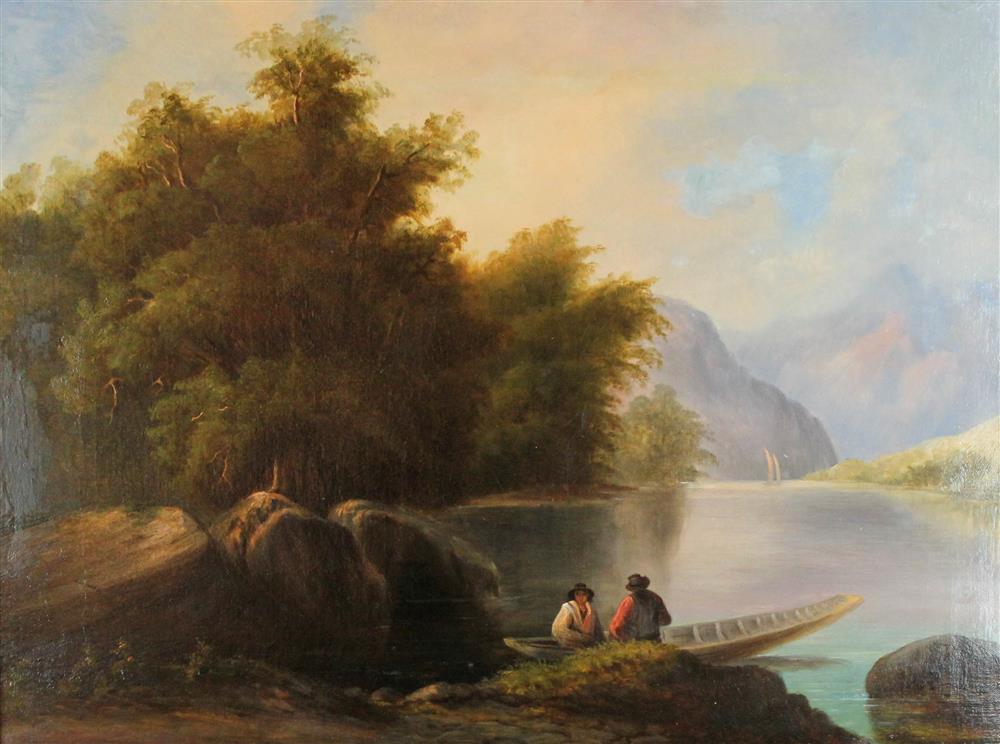 Appraisal: R WOODLEY BROWN BRITISH FL - LAKE LUCERNE Oil on