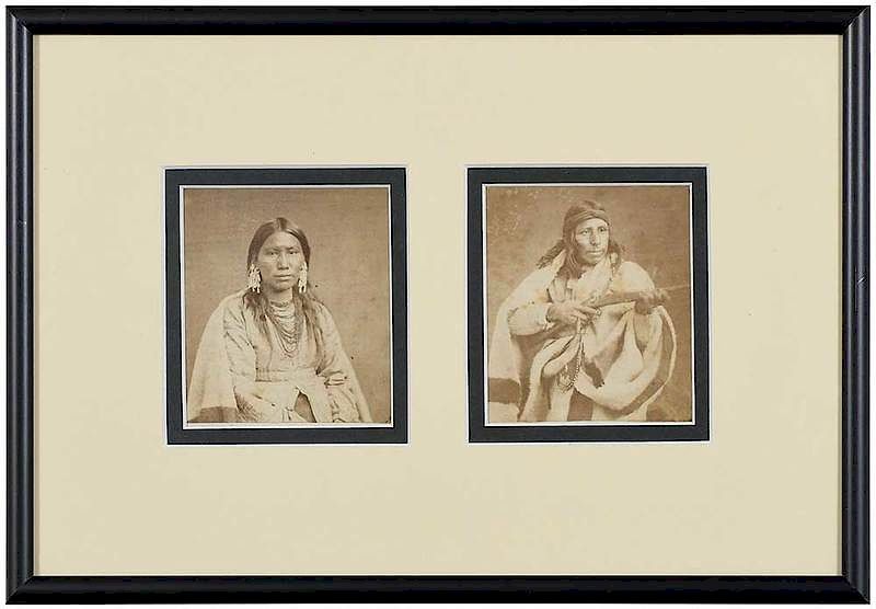 Appraisal: Two Native American Cartes de Visite late th century stamped