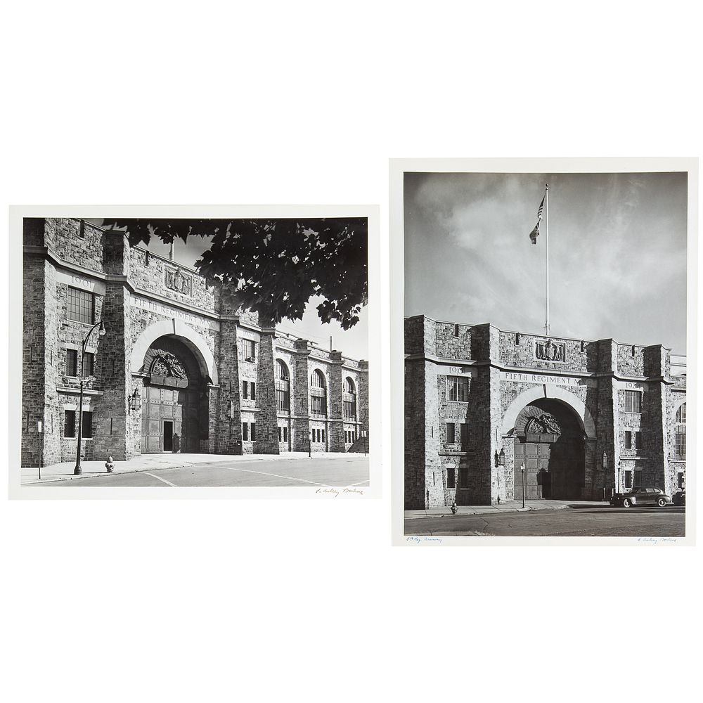 Appraisal: A Aubrey Bodine Fifth Regiment Armory photos American - Two