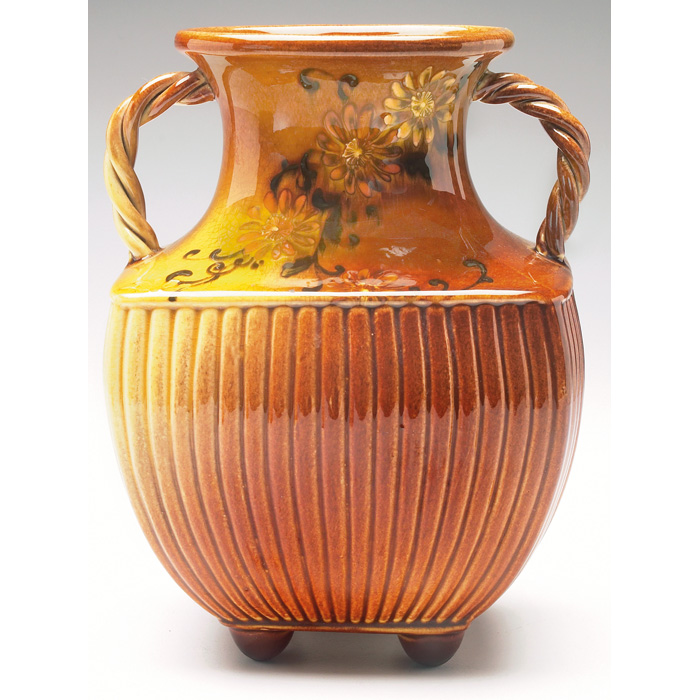 Appraisal: Unusual Rookwood vase double handled shape in a Standard glaze