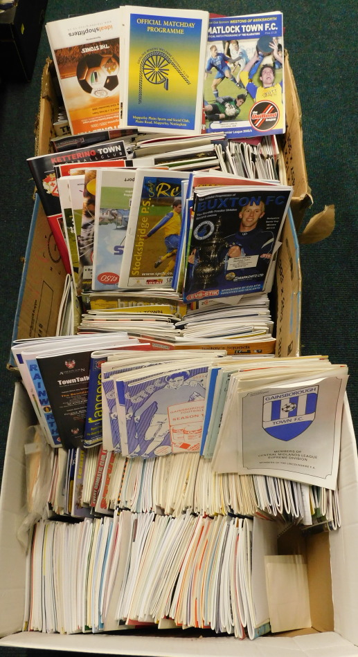 Appraisal: A large quantity of non league football programmes various teams