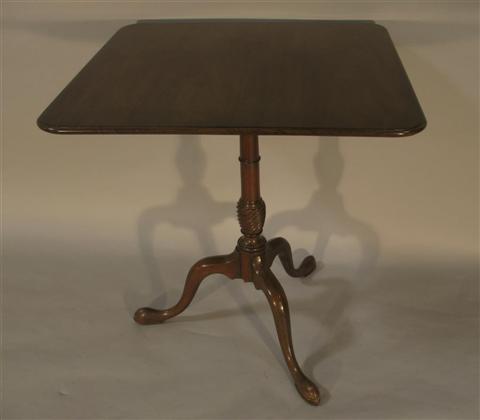 Appraisal: CHIPPENDALE STYLE MAHOGANY SIDE TABLE th century rectangular top on