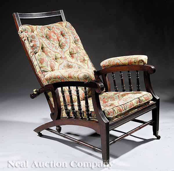 Appraisal: An American Carved Mahogany Chair late th c probably Allen