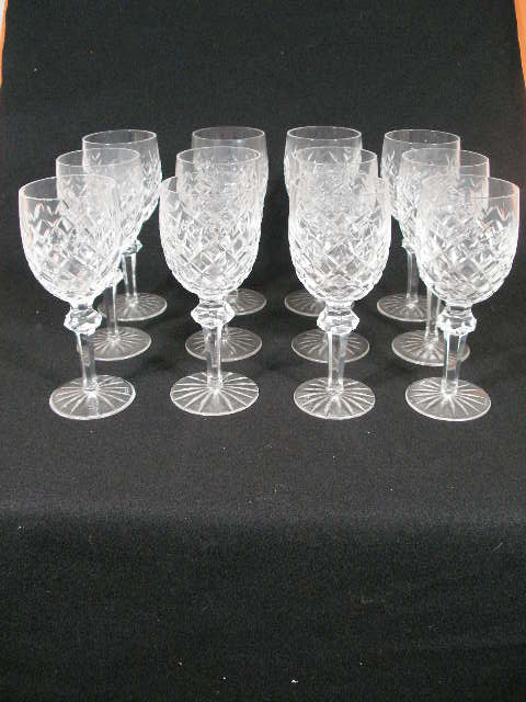 Appraisal: Set of Waterford Wine Glasses Powerscourt elegant cut crystal pattern