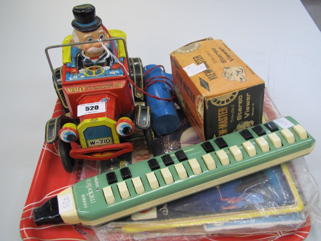 Appraisal: Lot comprising tinplate toy car Viewmaster Melodica etc