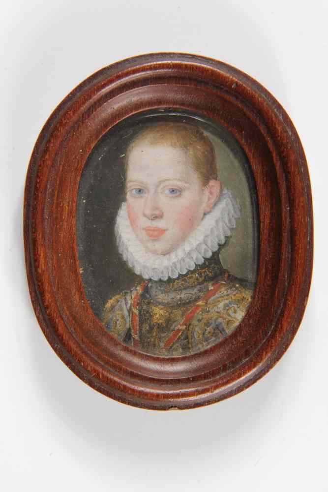 Appraisal: PORTRAIT MINIATURE OF KING PHILIP III OF SPAIN - exquisite