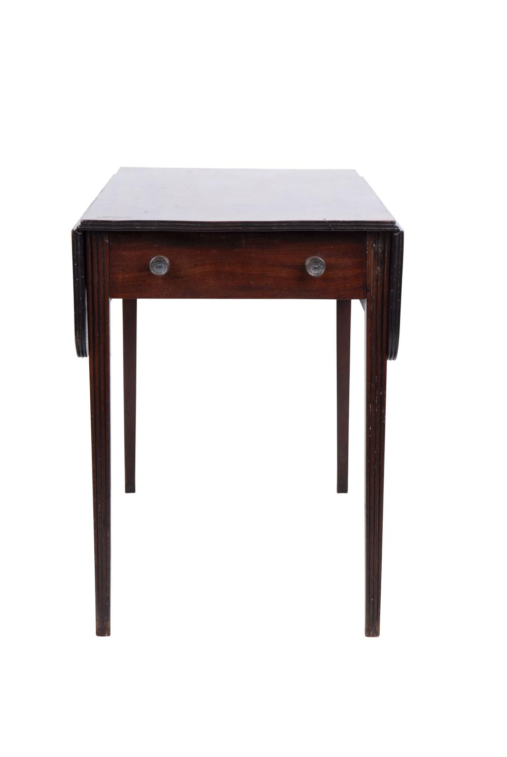 Appraisal: GEORGIAN STYLE MAHOGANY PEMBROKE TABLE th century Condition with areas