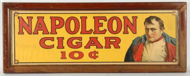 Appraisal: Cardboard Napoleon Cigar Advertising Sign Description Beautiful image of Napoleon