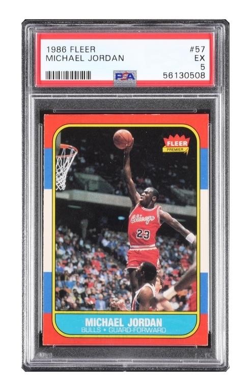 Appraisal: Fleer Michael Jordan rookie card Graded PSA EX Please see