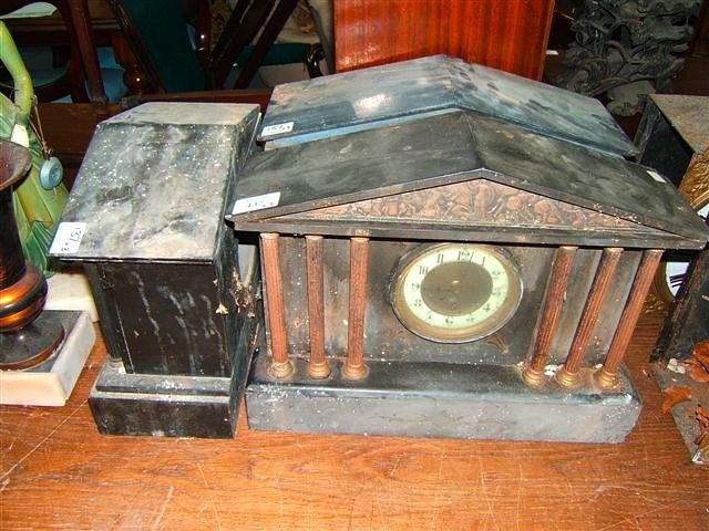 Appraisal: A th Century French mantel clock the slate case of