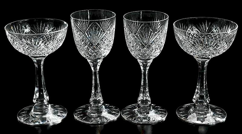 Appraisal: Brilliant Period Cut Glass Stems fan pattern Hawkes marks to