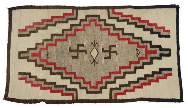 Appraisal: Native American Navajo Dine woven wool blanket early th c