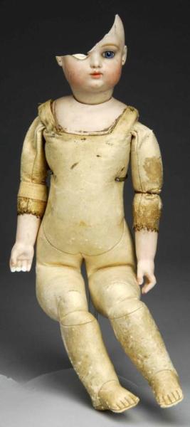 Appraisal: Antique Early French Kid Bebe Body Description Remains of a