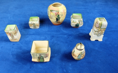 Appraisal: A collection of Royal Doulton Dickens seriesware small vases with