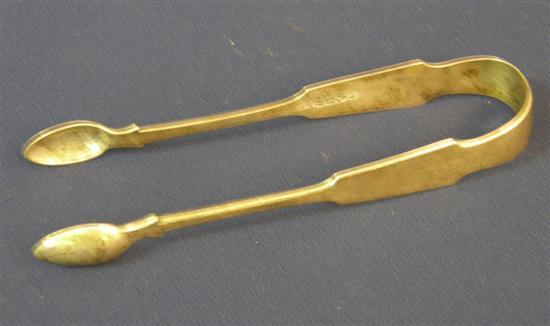 Appraisal: Victorian silver pair of Irish sugar tongs Dublin