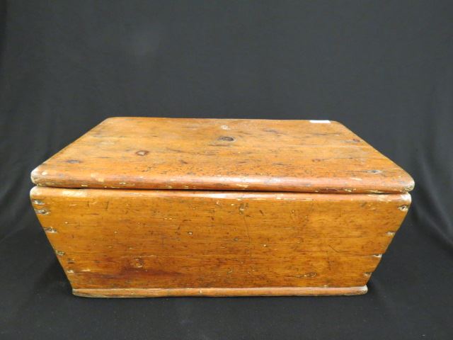 Appraisal: Early Wooden Box lift top X