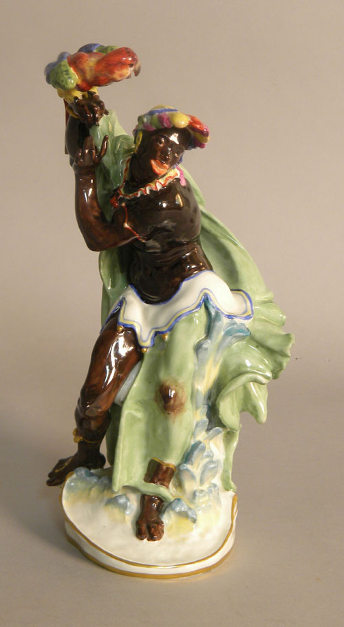 Appraisal: Meissen porcelain figure of an African dancer h