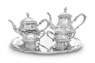 Appraisal: A Continental Five-Piece Silver Tea and Coffee Service Maker's Mark