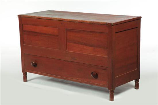 Appraisal: BLANKET CHEST Midwestern mid th century cherry and poplar Paneled