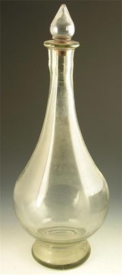 Appraisal: A large glass apothecary's bottle with stopper in cm h