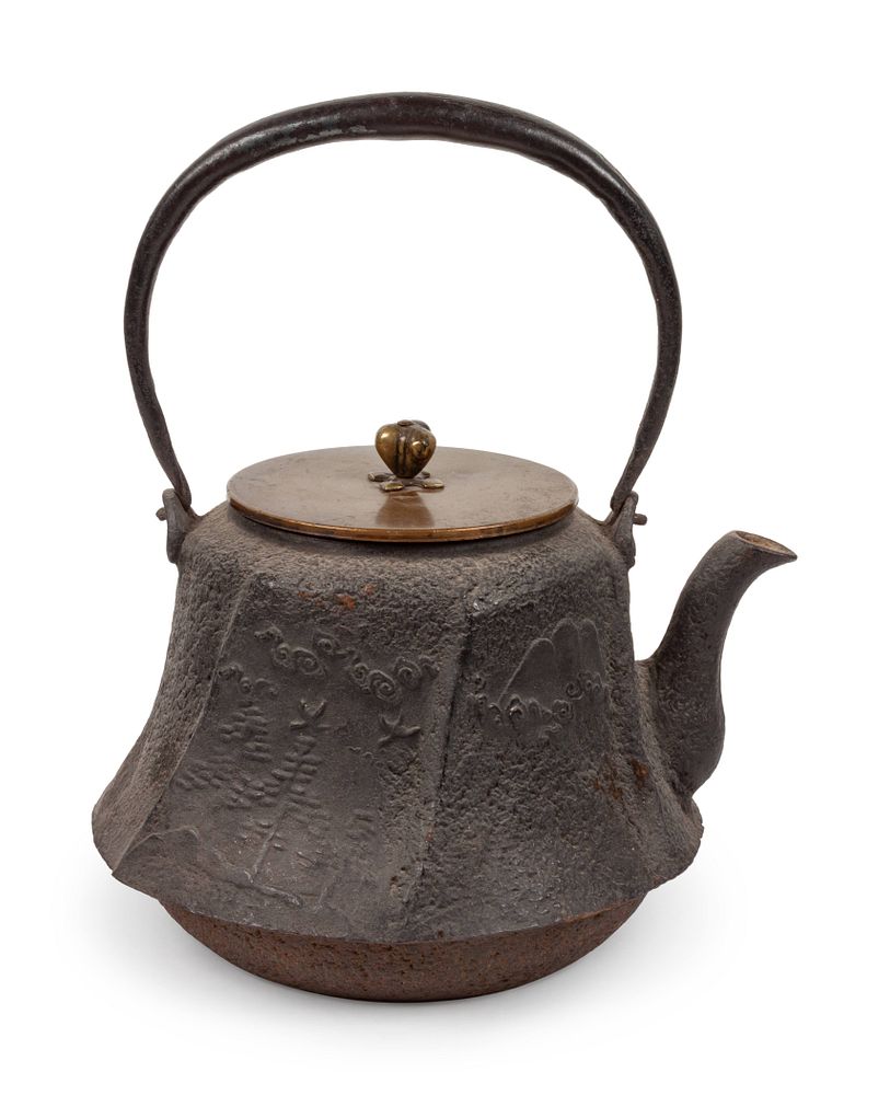 Appraisal: A Tetsubin A Tetsubin cast in iron and decorated in