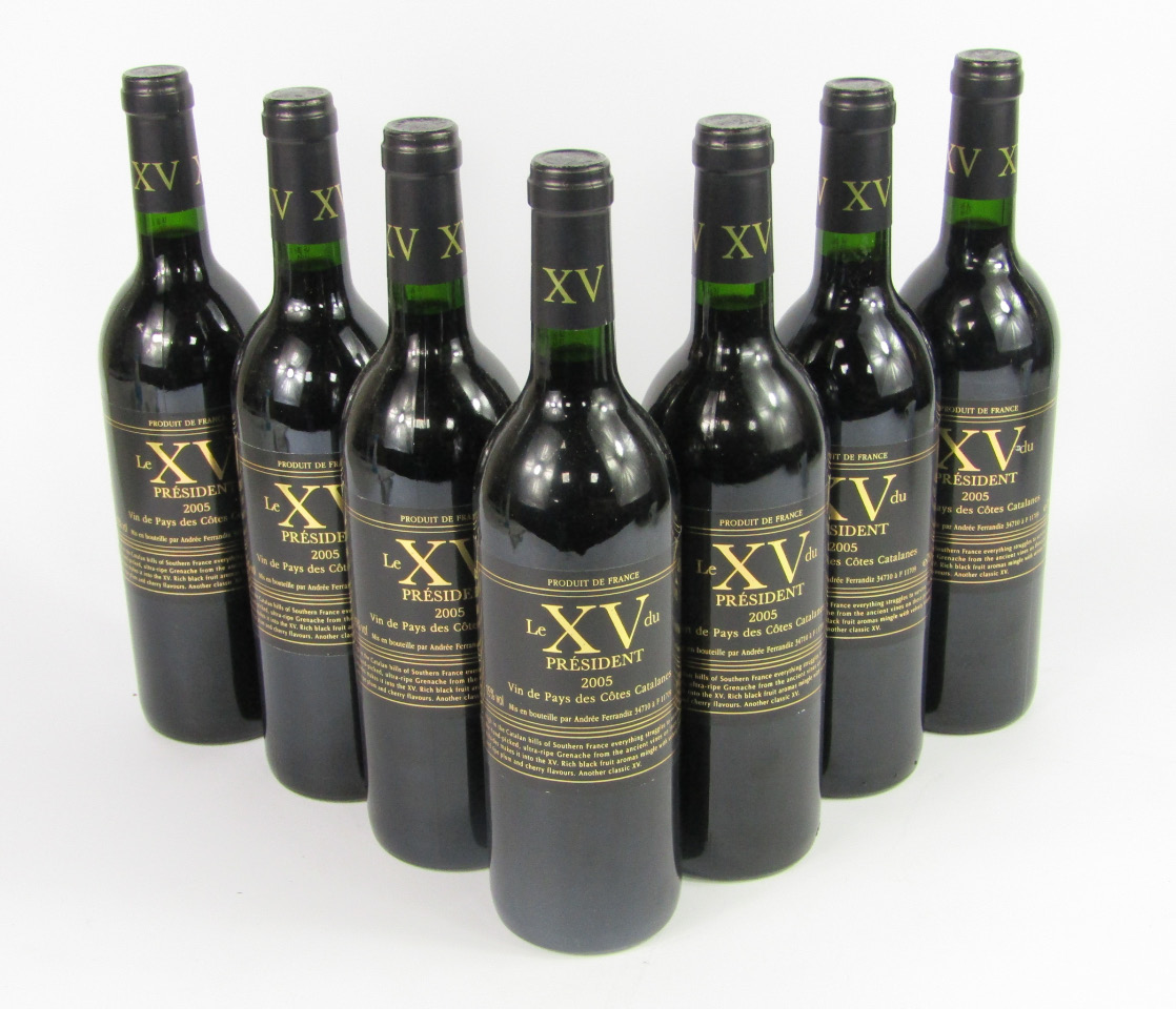 Appraisal: Wine seven bottles of Le XV du President Vin de