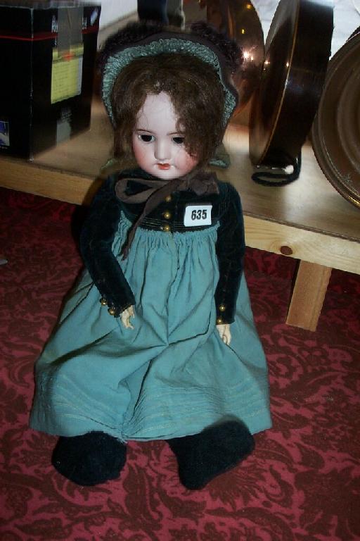 Appraisal: An SFB Jet bisque head doll with jointed body -