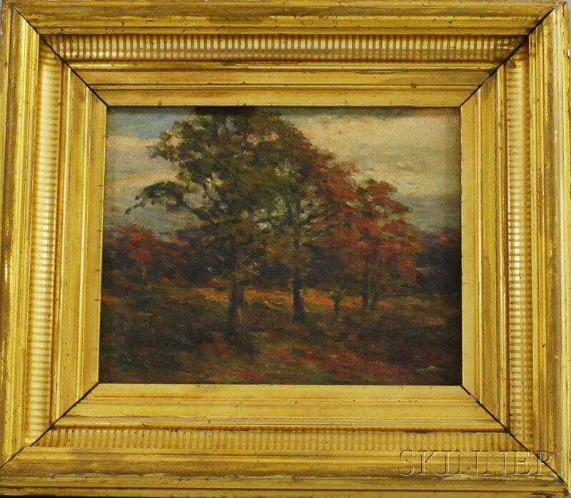 Appraisal: American School th th Century Landscape in Early Fall Unsigned