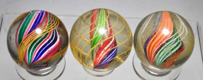 Appraisal: Lot of Divided Core Swirl Marbles Description Nice group of