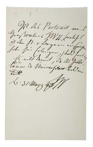 Appraisal: FRIEDRICH WILHELM IV KING OF PRUSSIA Autograph Letter Signed with