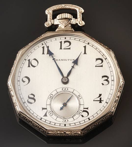 Appraisal: A k white gold open face pocket watch dial signed