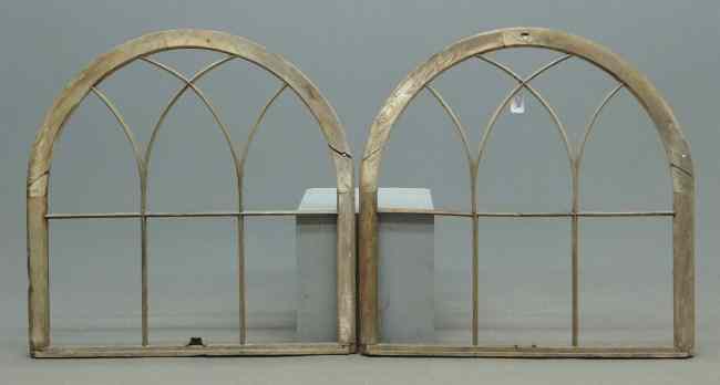 Appraisal: Pair th c window frames '' x ''