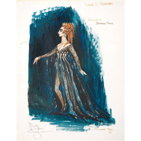 Appraisal: Suzanne Mess Canadian th Century Costume Design for Beverly Sills