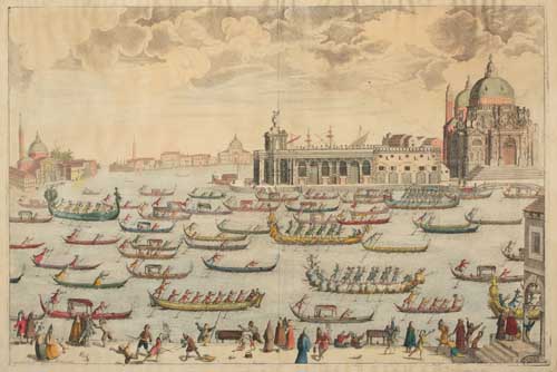 Appraisal: ALESSANDRO DALLA VIA after Gasparo Vecchia Regata a Venezia Etching