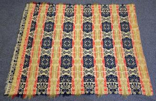 Appraisal: Pennsylvania woven coverlet marked J H March Co Salona Clinton