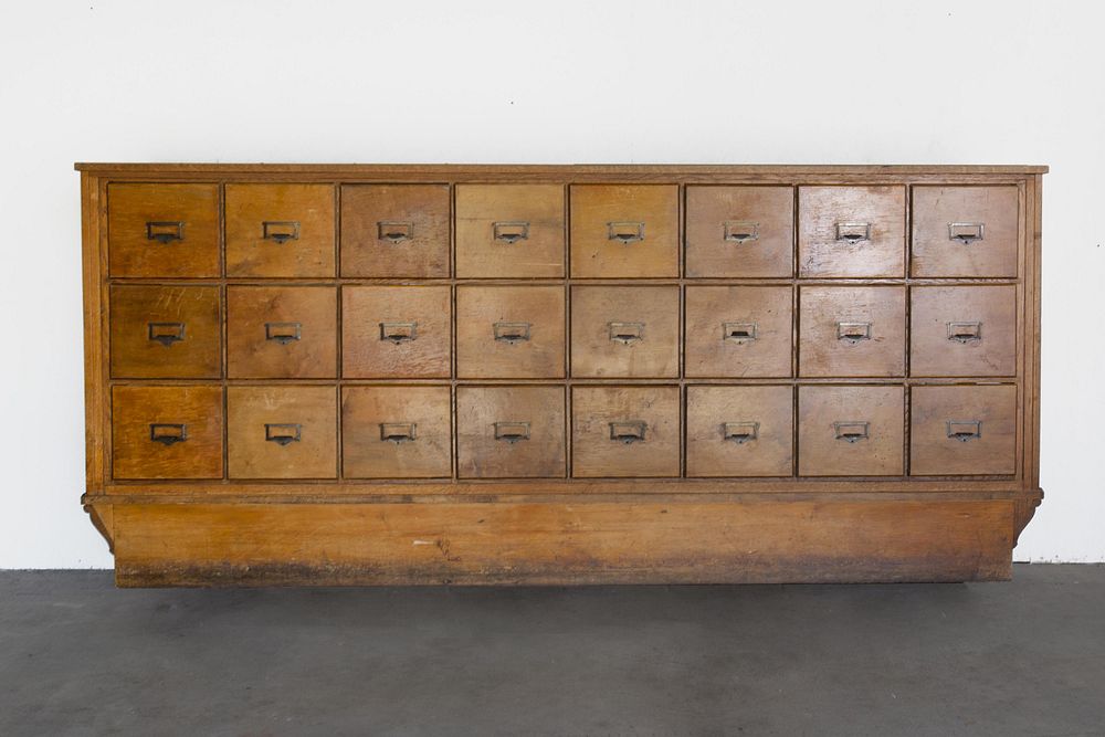 Appraisal: American Multi-Drawer Mercantile Cabinet Early th Century American Multi-Drawer Mercantile