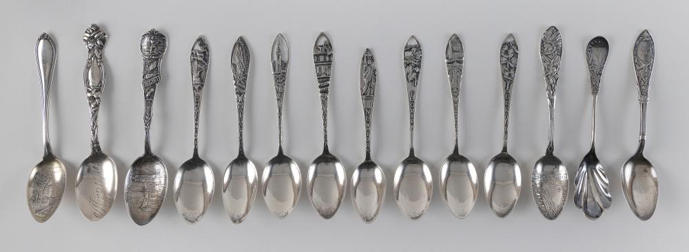 Appraisal: FOURTEEN AMERICAN SILVER SPOONS APPROX TOTAL TROY OZ FOURTEEN AMERICAN