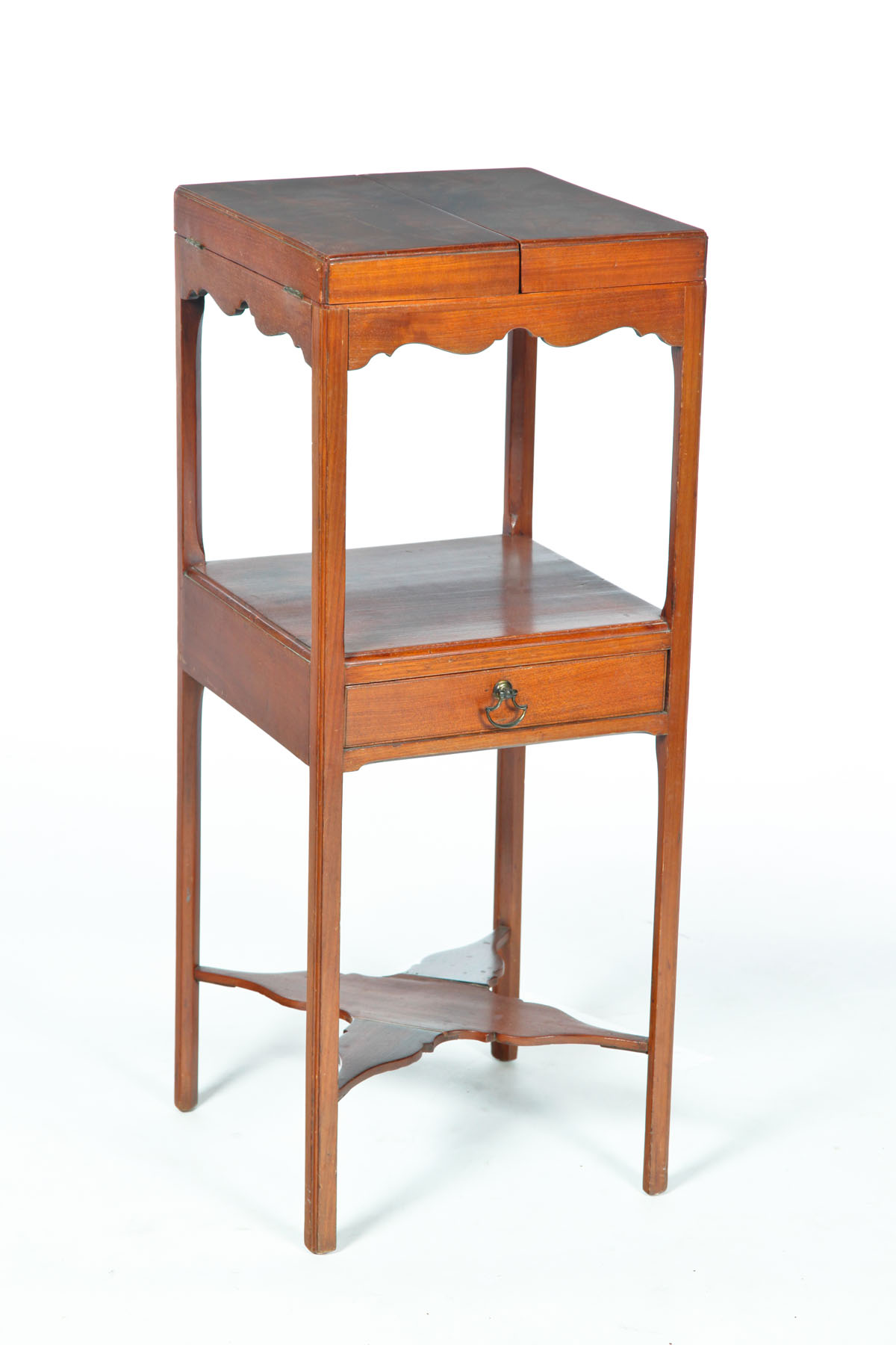 Appraisal: GEORGE III WASHSTAND English early th century mahogany and oak