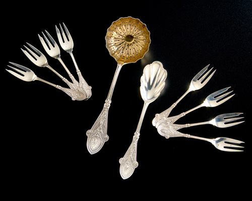 Appraisal: Tiffany Co Italian pattern silver flatware designed by Edward C