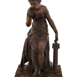 Appraisal: A French Bronze Figure of a Neoclassical Woman th Century